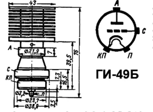 ГИ-49Б импульсный генераторный триод фото 3