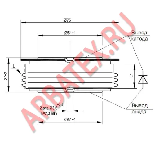 Д253-1250-36 диод фото 3 Д253-1250-36 диод фото 3